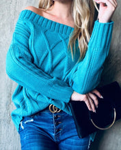 Turquoise Texture Sweater